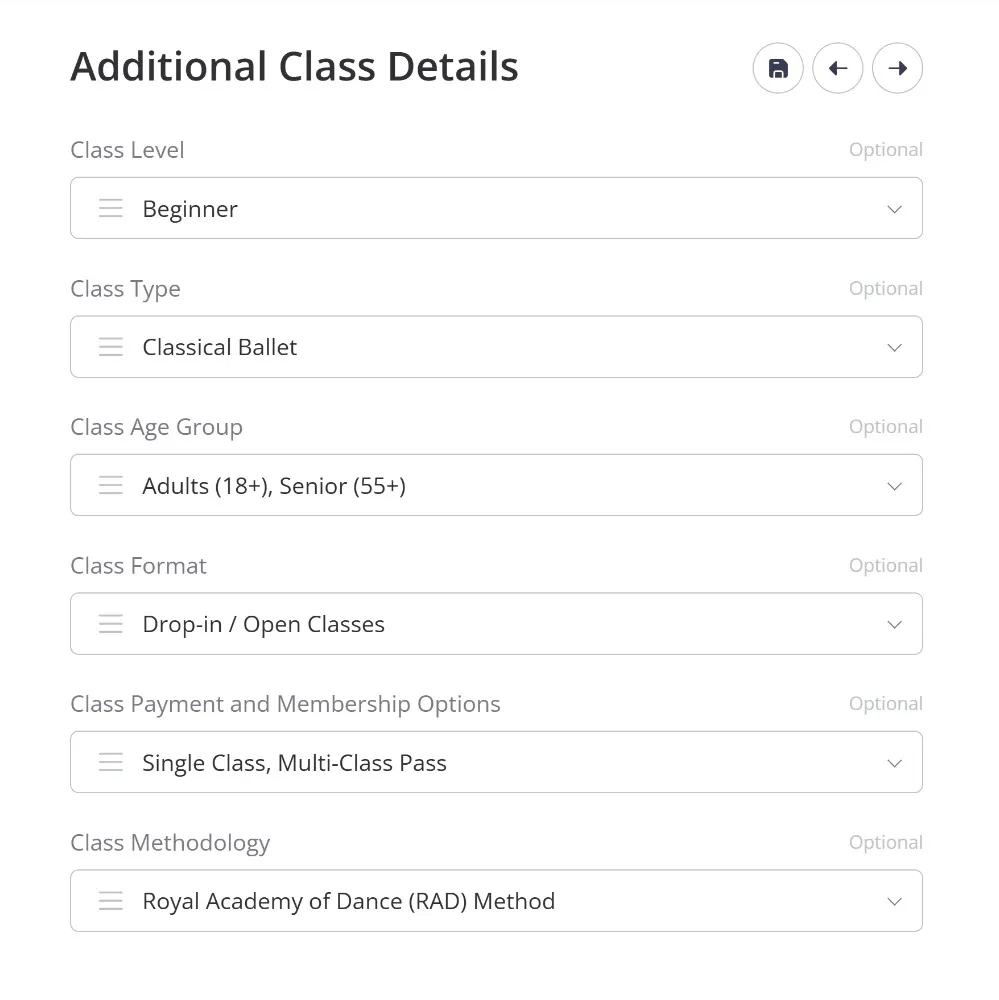 Help Center How To Add Ballet Classes 06.2 Additional Details 10 752l - Image 457 (May 21, 2026)